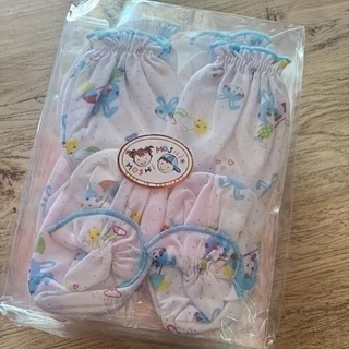 Moshi/Little ถุงมือ ถุงเท้า เด็กแรกเกิด ยกโหล ผ้าคอตตอน บาง นุ่ม