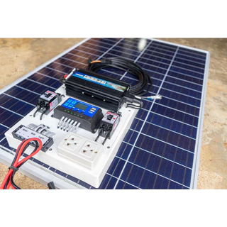 ชุดนอนนา 1000W พร้อมแผง 100 วัตต์ (ไม่รวมแบต) ชุดคอนโทรล ชาร์จเจอร์ โซล่าเซลล์ พลังงานแสงอาทิตย์ 12Vและ 12Vto 220V