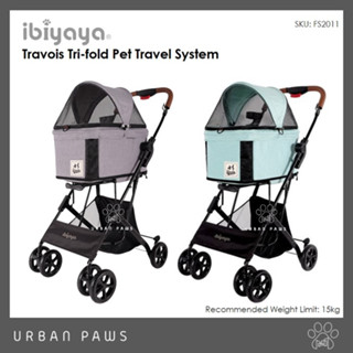 รถเข็นสัตว์เลี้ยง Ibiyaya รุ่น FS2011 - Travois Tri-fold Pet Travel