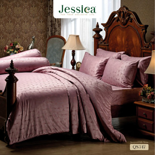 Jessica Jacquard Silk Shine 500 เส้นด้าย QS747 ชุดเครื่องนอน ผ้าปูที่นอน ผ้าห่มนวม ผ้าทอลายเรียบหรู สามารถป้องกันไรฝุ่น