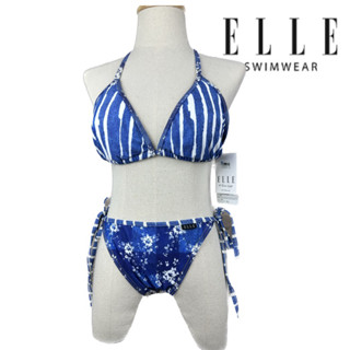 ชุดว่ายน้ำยี่ห้อ Elle แท้ bikini 2ชิ้น กัน UV ราคาเต็ม 2,xxx ผ้าหนาอย่างดี มีฟองน้ำซับใน