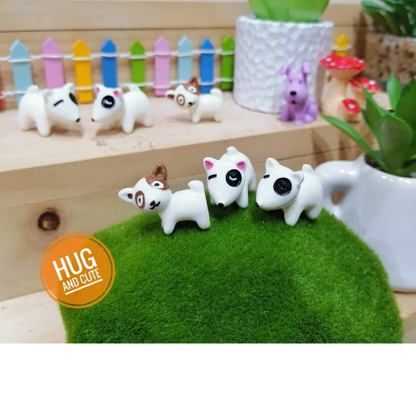 ตุ๊กตาน้องหมาจิ๋ว  3  แบบ (ราคา/1ตัว)  #งานตกแต่งสวน #ตุ๊กตาจัดสวนถาด #พร็อพถ่ายรูป  #งานDIY