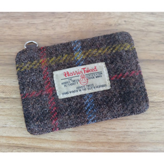 Harris Tweed Card Holder กว้าง 3 นิ้ว ยาว 4.5 นิ้ว สีน้ำตาล มือสอง ของแท้