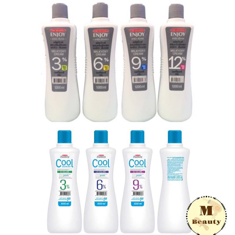 ไฮโดรเจนน้ำนม แคร์บิว เอ็นจอย มิลค์กี้ออกซี่ครีม 3%,6%,9%,12% 1,000 ml.