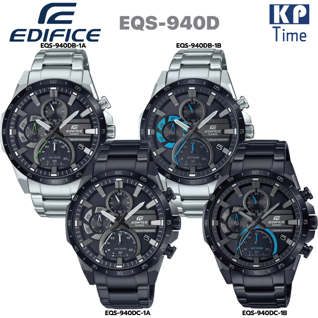Casio Edifice Solar นาฬิกาข้อมือผู้ชาย รุ่น EQS-940DB-1A ของแท้ประกันศูนย์ CMG