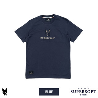 เสื้อยืด Memo Supersoft Premium งานปัก รุ่น 8 BIT EM สินค้าลิขสิทธิ์แท้ Blue/Maroon/Browngrey