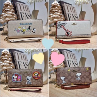 Cute LONG ZIP AROUND WALLET กระเป๋าสตางค์ใบยาวกึ่งคล้องมือ นำโชค