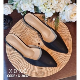 รองเท้าสวมส้นเข็ม หน้าวี G-3037 !!เช็คก่อนกดสั่ง