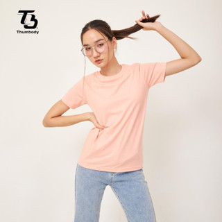 Thumb เสื้อยืด TC65/35 สีโอรส คอกลม นุ่มมาก ไม่ยืด ไม่หด ไม่ย้วย ไม่ต้องรีด ผ้าคอตตอนผสมโพลี