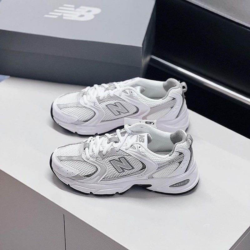 (พร้อมส่ง) New Balance 530 MR530AD "White Silver Grey"  (แท้100%)