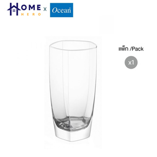 Ocean x HomeHero แก้วน้ำ ความจุ 350 ml ผนังแก้วหนา SENSATION LONG DRINK TUMBLER 390 ml.