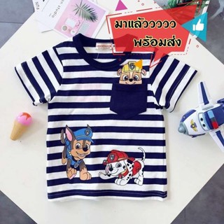 เสื้อยืดเด็ก พาวพาโทรล Paw Patrol ขบวนการเจ้าตูบสี่ขา/โดเรม่อน/มินิ ผ้าคอตตอน100% SY4