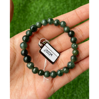 J0039 หยก พม่า แท้ Jade กำไล ประคำหยก (Jadeite Beads Bracelet) พม่า (Myanmar)