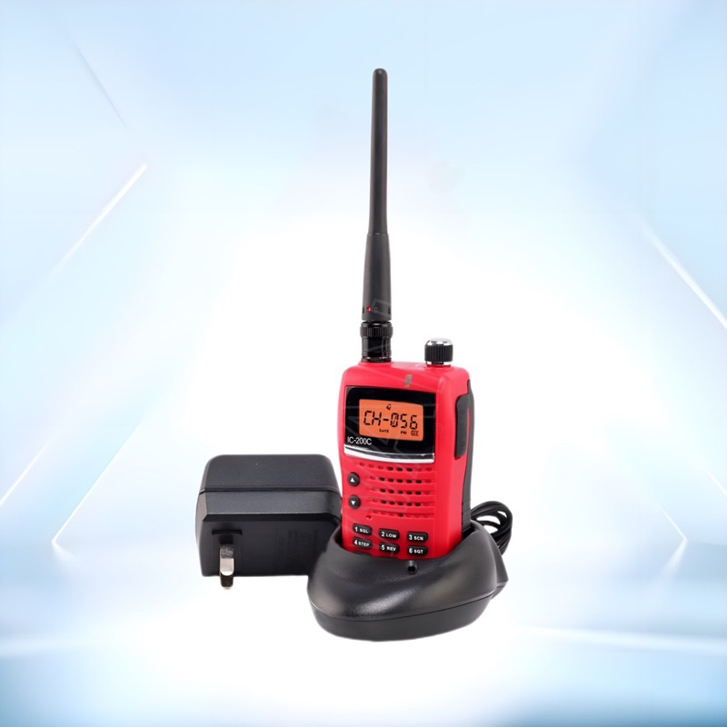 IC-200C ย่านแดง 245-247 Mhz. 160 ช่องความถี่ สำรับพกพา ใช้งานระยะไกล อุปกรณ์ครบชุด