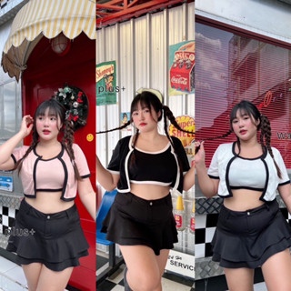 W0029 เสื้อมีลูกเล่น แฟชั่นตัวเสื้อสวยสุดๆ สาวY2kต้องมีแล้ววว plussize สาวอวบ