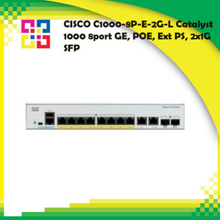 CISCO C1000-8P-E-2G-L Catalyst 1000 8port GE, POE, Ext PS, 2x1G SFP