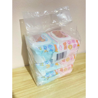 🧸ทิชชู่เปียกคุมะ แบบแพ็ค 6 ห่อ รุ่นฝาปิด 40 แผ่น พร้อมส่ง🧸