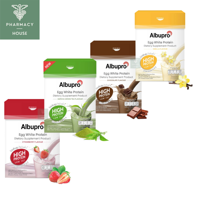 Albupro โปรตีนไข่ขาว ผงไข่ขาว (12 ซอง x 25 กรัม) 300 กรัม