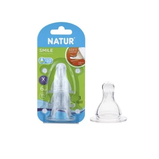 Natur เนเจอร์ จุกนมสไมล์ ไซซ์ X,S,M,L 3ชิ้น/แพ็ค