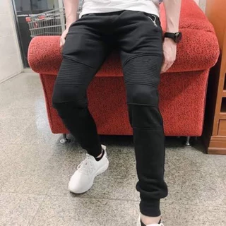 ⚡️F08⚡️กางเกงขายาวBiker[มีซิป] Jogger pants S-5XL