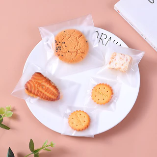 *พร้อมส่ง* ถุงฝากาวใส-ขุ่น (100ใบ) (หลายขนาดให้เลือก) ซองคุกกี้ บราวนี่ แถบกาวใส่คุกกี้ น่ารัก ขนม