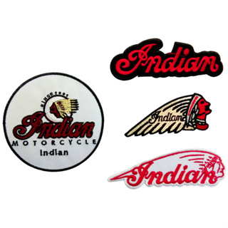 ตัวรีดติดเสื้อIndian Motorcycle อาร์มรีด อาร์มปัก ตกแต่งเสื้อผ้า หมวก กระเป๋า แจ๊คเก็ตยีนส์ Hipster Embroidered Iron On