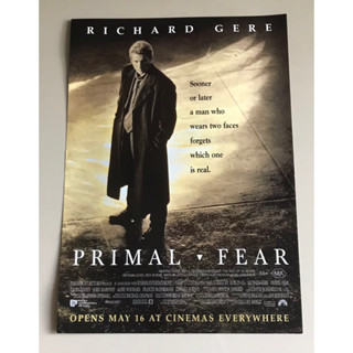 Handbill (แฮนด์บิลล์) หนัง “Primal Fear”  จากประเทศออสเตรเลีย ราคา 199 บาท