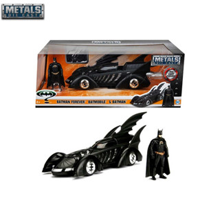 โมเดลรถของเล่น  Jada Toys No.98036 Batman Forever Batmobile &amp; Batman Figure  1:24   รถเหล็กพร้อมฟิกเกอร์  ตัวละครดัง