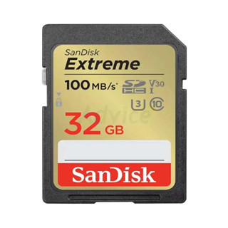 32GB SD Card SANDISK Extreme SDSDXVT-032G-GNCIN (100MB/s,)(By Shopee  SuperTphone1234)