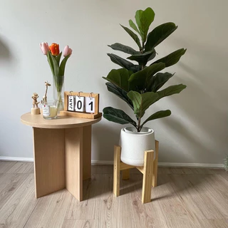 Po Furniture โต๊ะกลมมินิมอล เก้าอี้มินิมอลกลมอเนกประสงค์ ขนาด 40x40x40 cm. **สินค้าประกอบเอง**
