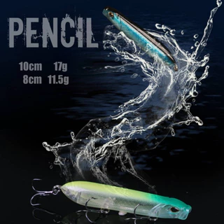 เหยื่อเพนซิล 8cm/11.5g 10cm/17g มีลูกปืนด้านใน Pencil เหยื่อผิวน้ำ เหยื่อปิ้นป้อน Pinponเหยื่อกระพงเหยื่อกระสูบ R76