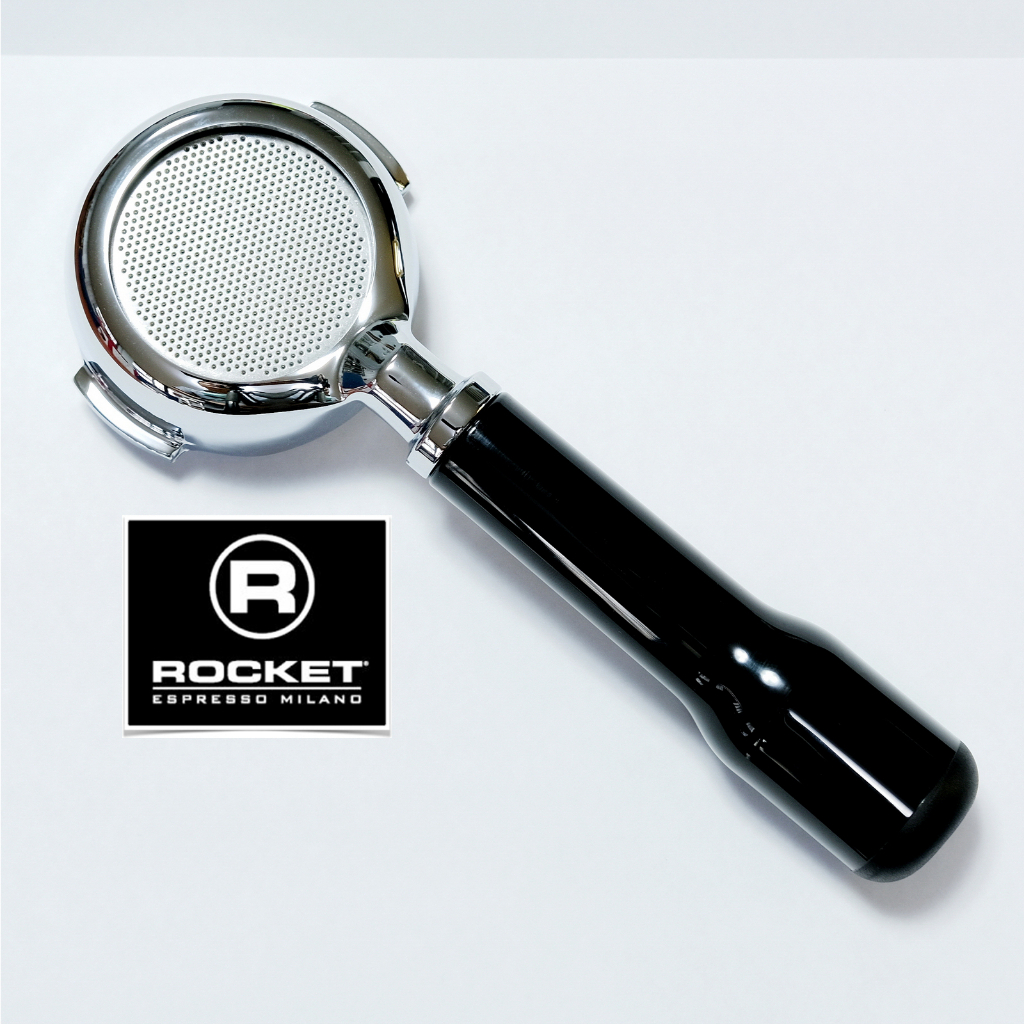 ก้านชง E61 bottomless สำหรับเครื่อง Rocket พร้อมตะแกรง Bottomless portafilter for Rocket E61 espress