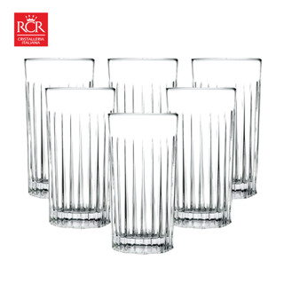 แก้วน้ำคริสตัล RCR Timeless Highball tumbler 440 ml เซ็ตกล่อง 6 ใบ, แก้วน้ำสูง แก้วไฮบอล