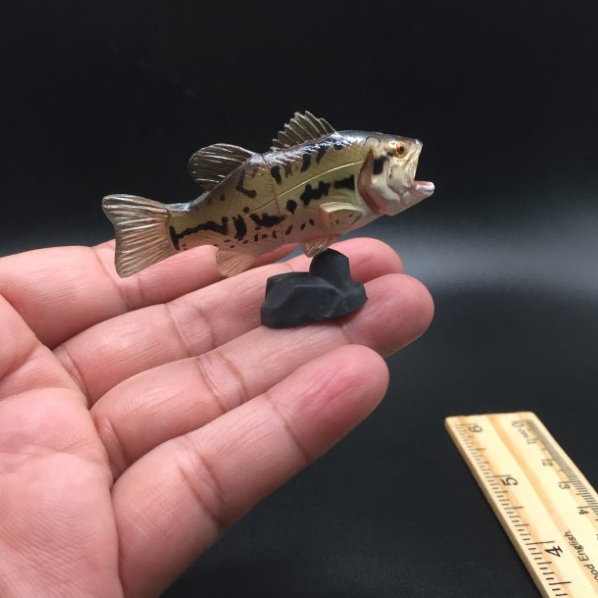 สัตว์จิ๋ว ฟิกเกอร์ ปลาจิ๋ว ปลากะพงปากกว้าง Kaiyodo Furuta Choco Egg Classic Large Mouth Bass fish Figure