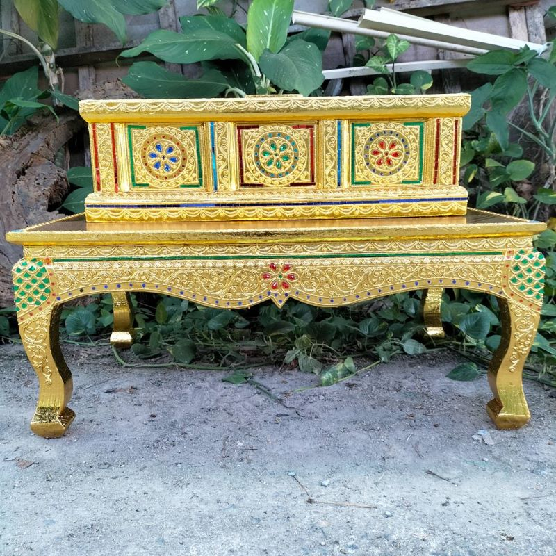 หีบพระมาลัย หีบใส่พระไตรปิฎก 1ชุด โต๊ะกล่องธรรม หีบ กล่อง พระอภิธรรม หีบธรรม โต๊ะหมู่บูชา โต๊ะขาสิงห์