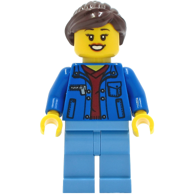 [ Minifigures ] มินิฟิก Lego - Woman Blue Jacket : Creator Town (twn409) ราคา/ชิ้น