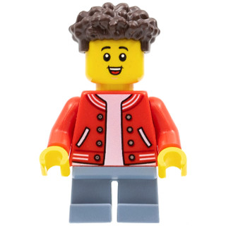 [ Minifigures ] มินิฟิก Lego - Boy Red Jacket : Town City (cty1352) ราคา/ชิ้น