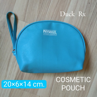 COSMETIC POUCH กระเป๋าเก็บเครื่องสำอางค์ 20 × 6 × 14 ซม. สีฟ้า พรีเมี่ยมจาก PHYSIOGEL HYPOALLERGENIC