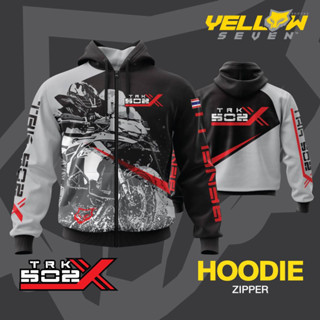 Y7 เสื้อซิ่ง Benelli TRK502 X HOOD ฮู้ด แบบสวม แบบซิป แจ็คเก็ต Jacket พิมพ์ลาย ตรงรุ่น