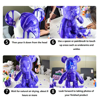 RexTT18cm 22cm 23cm 33CM bear Fluid painting acrylic paint violent bear It is recommended to use with fluid pigments
