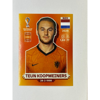 สติ๊กเกอร์สะสม Teun Koopmeiners ฟุตบอลโลก Worldcup 2022 Netherlands ของสะสมทีมฟุตบอล เนเธอร์แลนด์ ฮอลแลนด์