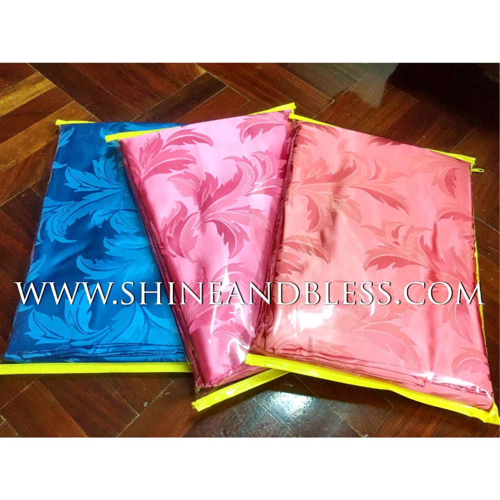 ผ้าแพรแท้ Shine ขนาด 6 ฟุต แพรแท้ 100% ชุดสีสด (มีสีแดง เหลือง ขาวออฟไวท์ มาเพิ่ม!!!!)