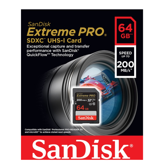 SanDisk 64GB Extreme PRO SDXC R200/W90