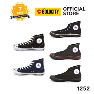 GOLDCITY รองเท้าผ้าใบข้อสูง รุ่น 1252 รองเท้าหุ้มข้อ เหมาะสำหรับทุกเพศทุกวัย (299)