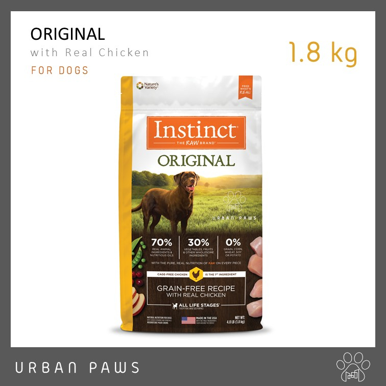 อาหารสุนัข Instinct - Original Grain-Free Recipe with Real Chicken สูตรไก่ 1.8 kg