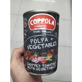 Coppola Italian Chopped Tomato With Vegetables  มะเขือเทศอิตาเลี่ยน หั่นชิ้น ผสมผัก 400g.ราคาพิเศษ 