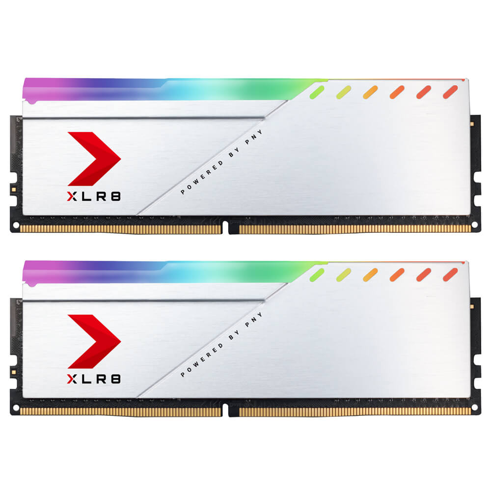 PNY - MD16GK2D4320016XSRGB_XLR8 RGB DDR4 Silver 16GB(8x2) 3200MHz Desktop Memory
