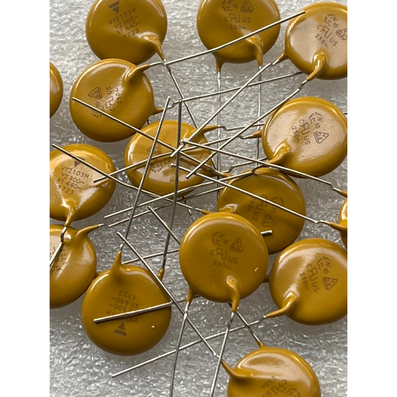 VY2103M63Y5US63V7  Ceramic Suppression Capacitor 0.01UF  10000PF  440Vac  300Vac Radial Leaded.สินค้