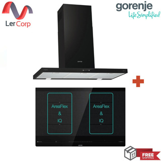 [0% 10 เดือน] (Gorenje) เครื่องดูดควันชนิดติดผนัง WHT9SYB + เตาอินดักชั่น IS846BG