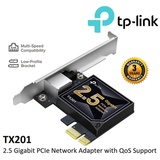 TP-LINK (TX201) 2.5 Gigabit PCIe Network Adapter รองรับ Wi-Fi 6 เร็วกว่ากิกะบิตอินเทอร์เน็ตมาตรฐาน 2.5 เท่า